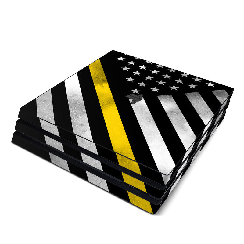 Thin Yellow Line Hero - Sony PS4 Pro Skin