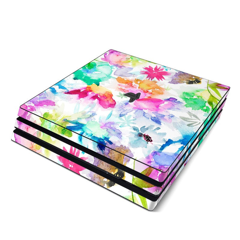 Watercolor Spring Memories - Sony PS4 Pro Skin