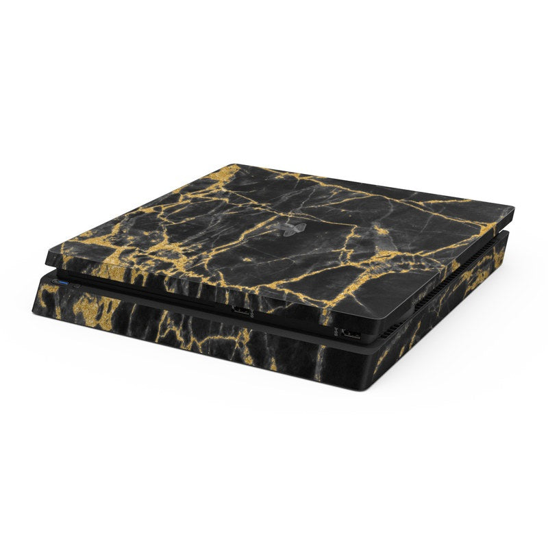 Black Gold Marble - Sony PS4 Slim Skin