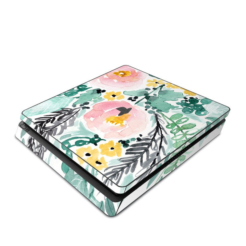 Blushed Flowers - Sony PS4 Slim Skin