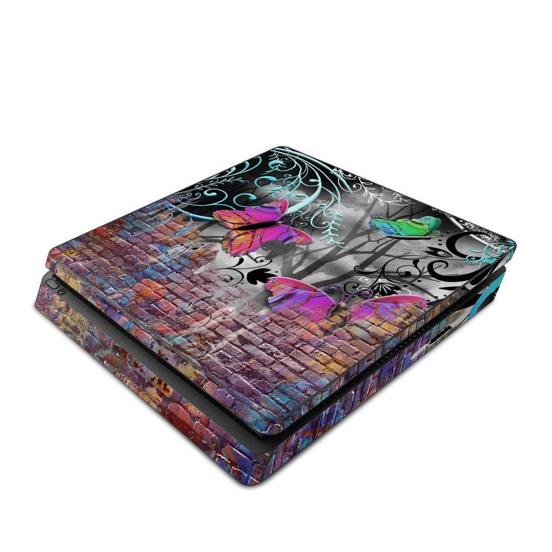 Butterfly Wall - Sony PS4 Slim Skin