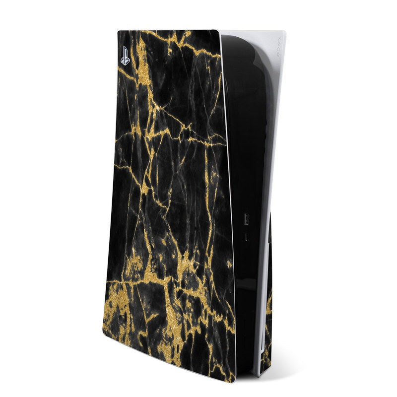 Black Gold Marble - Sony PS5 Skin