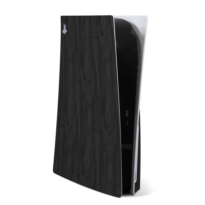 Black Woodgrain - Sony PS5 Skin