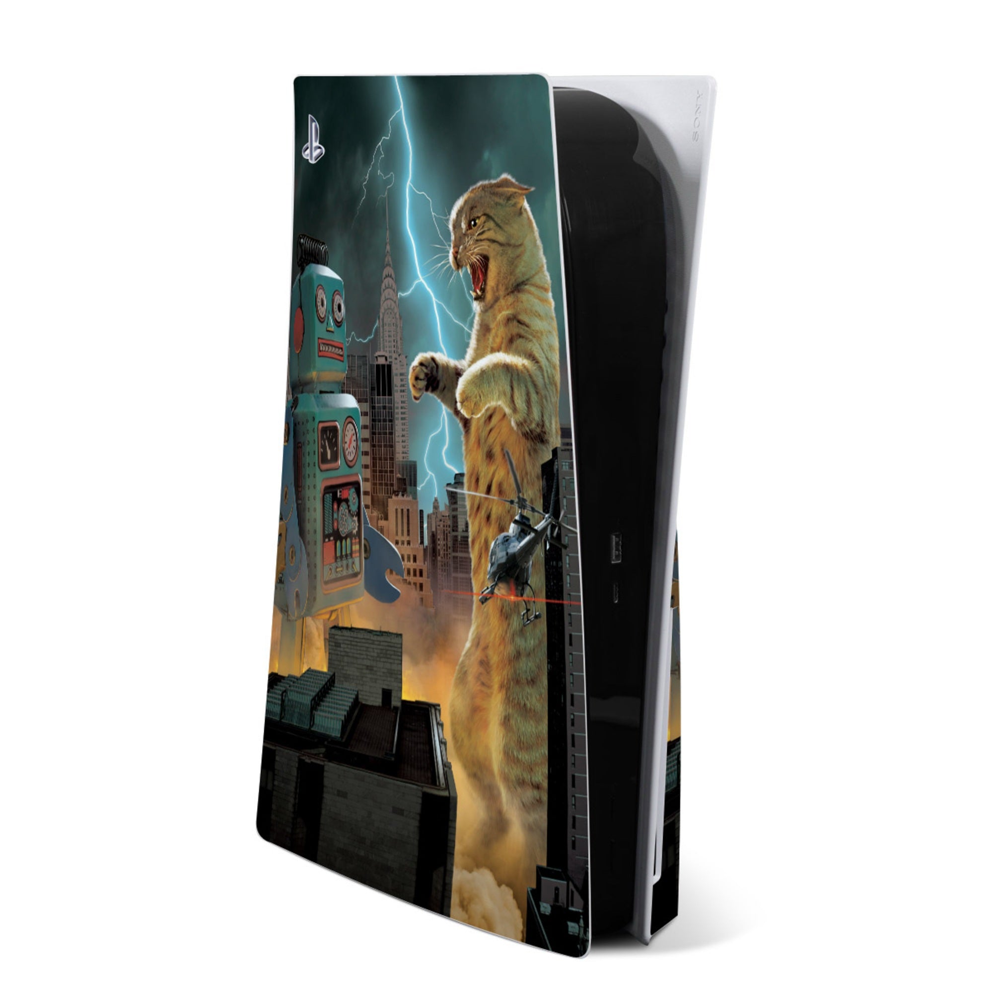 Catzilla Vs Robot - Sony PS5 Skin