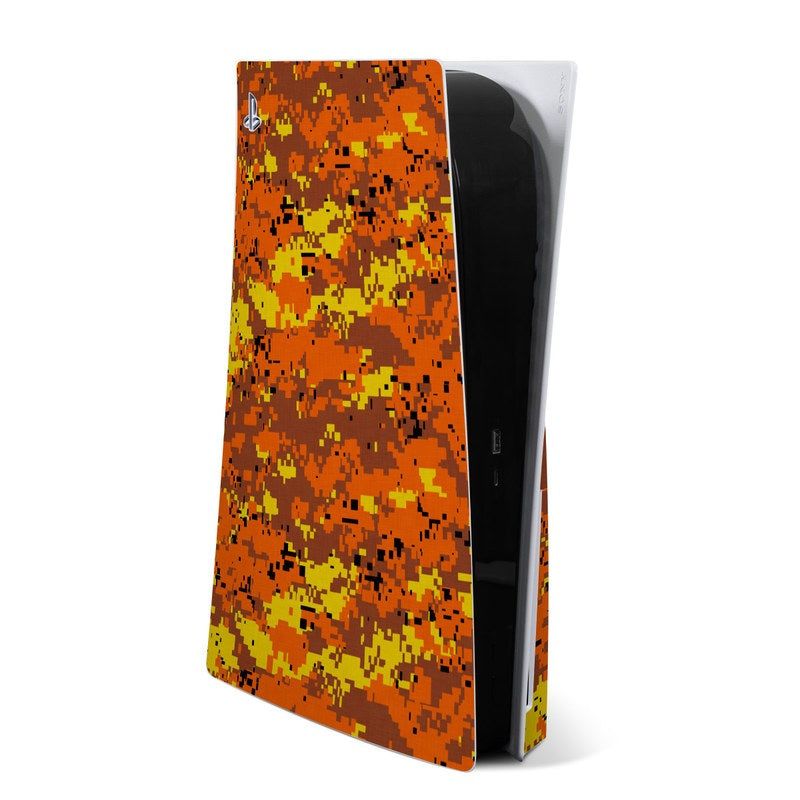 Digital Orange Camo - Sony PS5 Skin