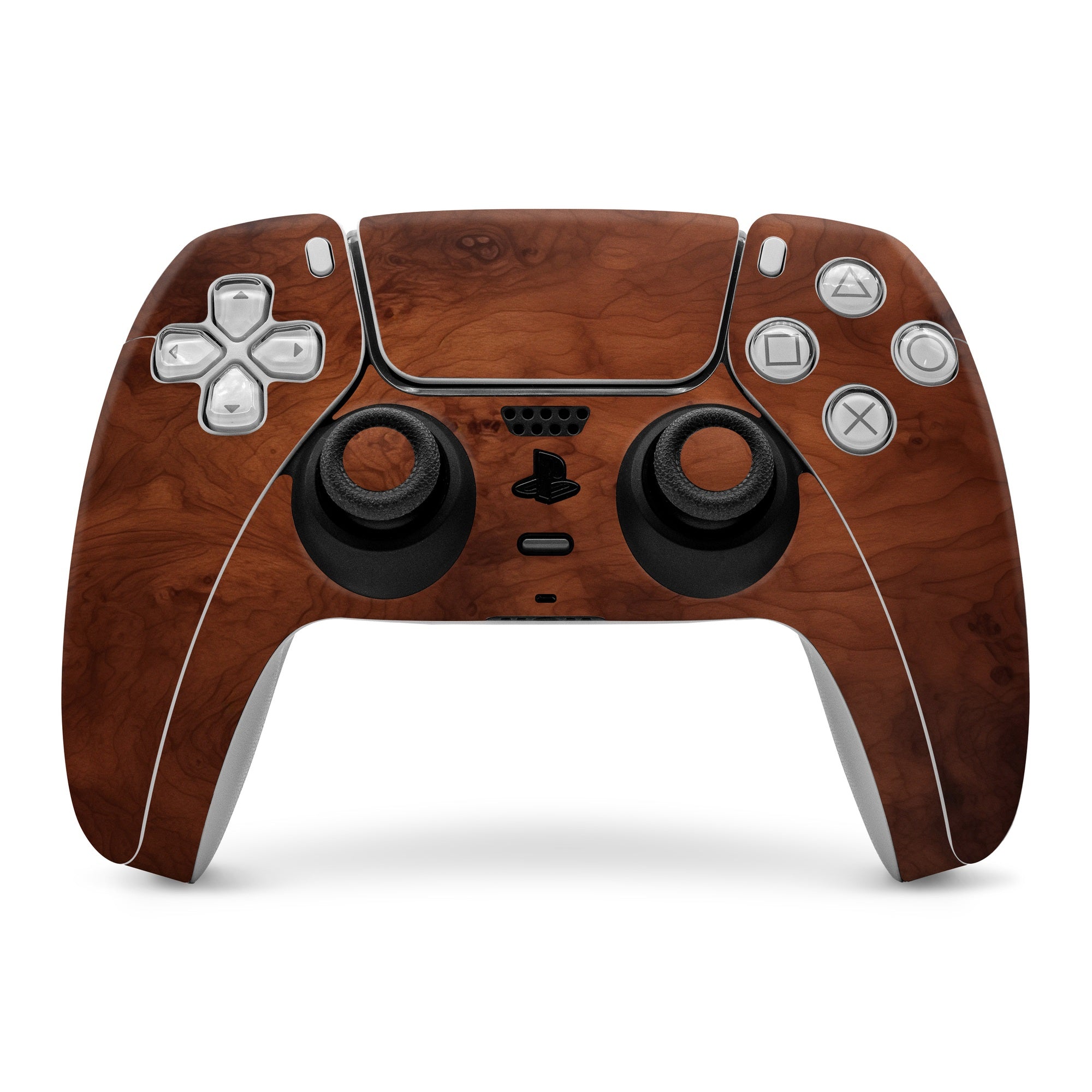 Dark Burlwood - Sony PS5 Controller Skin