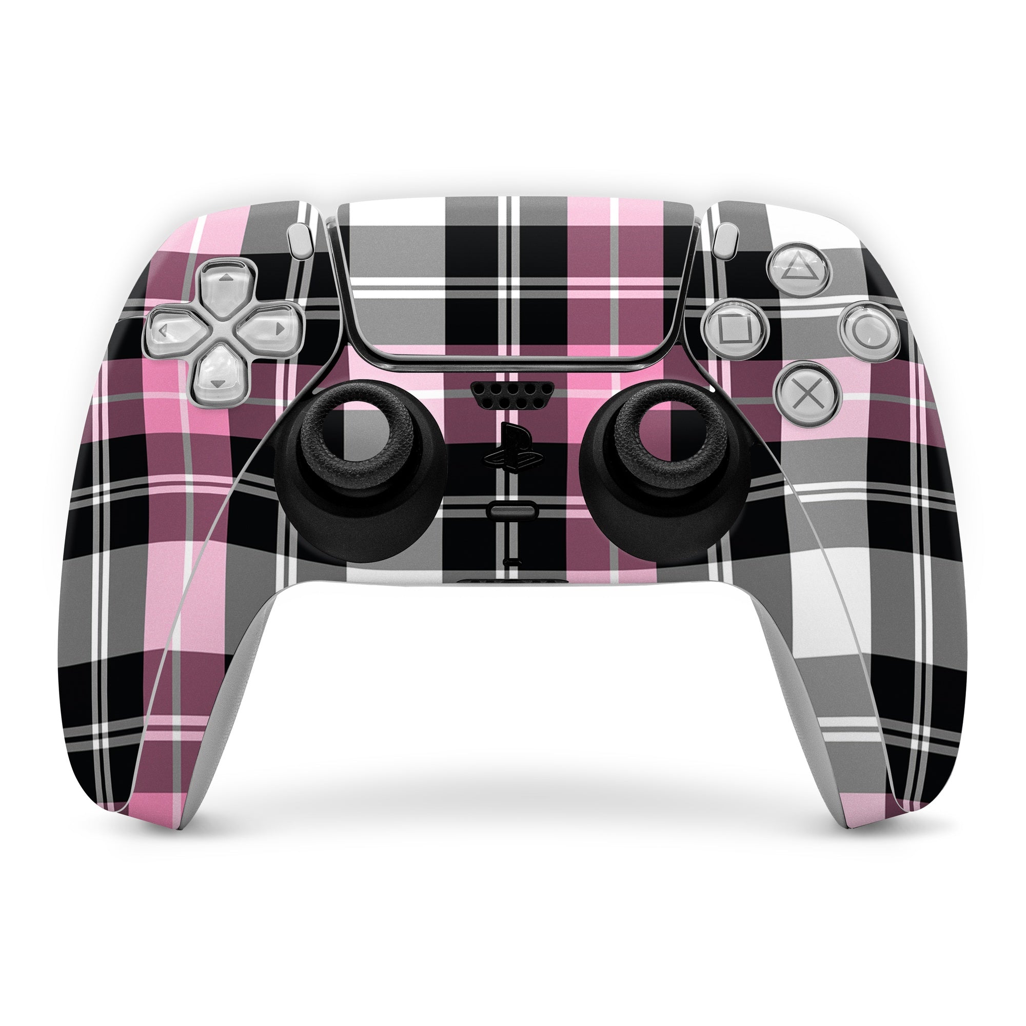 Pink Plaid - Sony PS5 Controller Skin