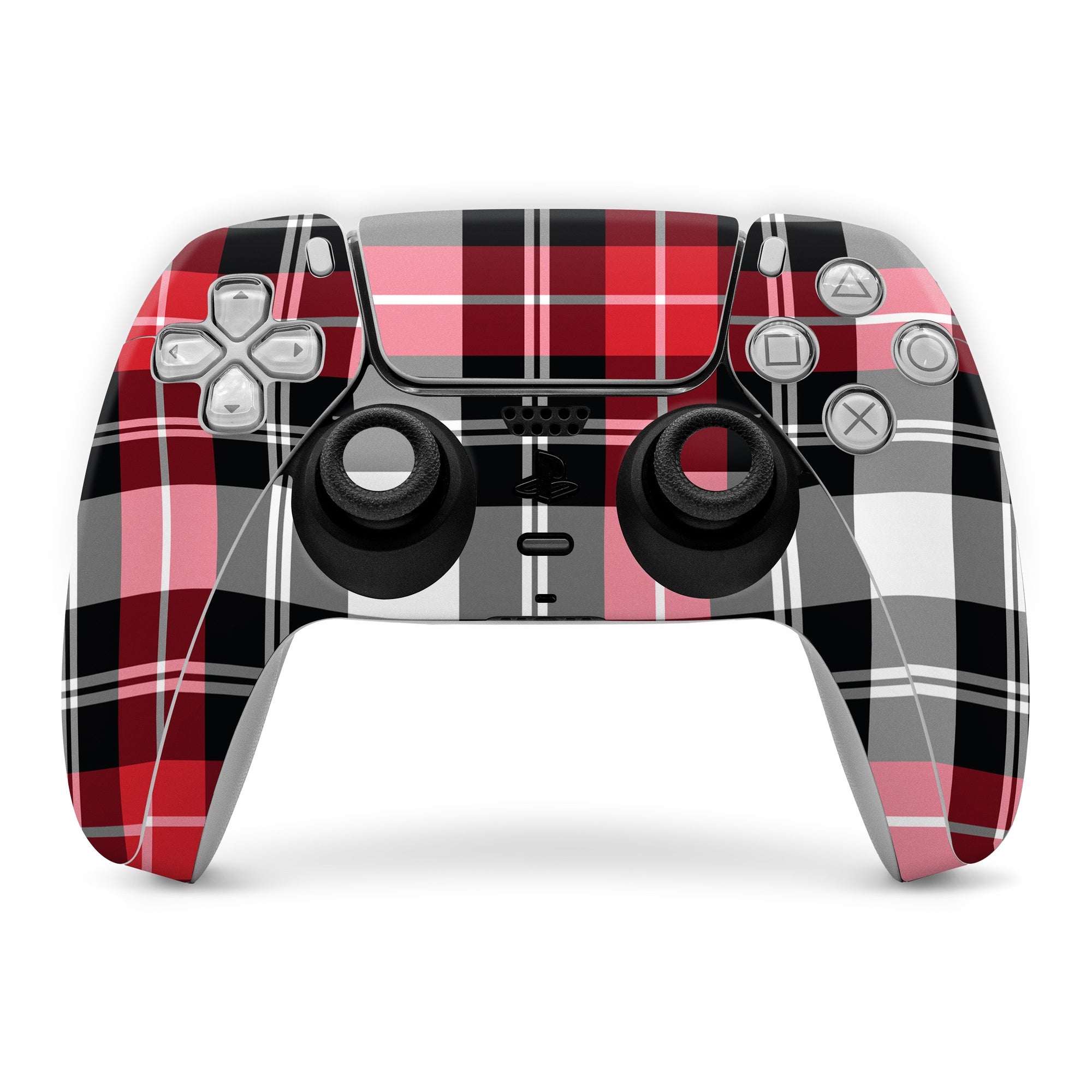 Red Plaid - Sony PS5 Controller Skin