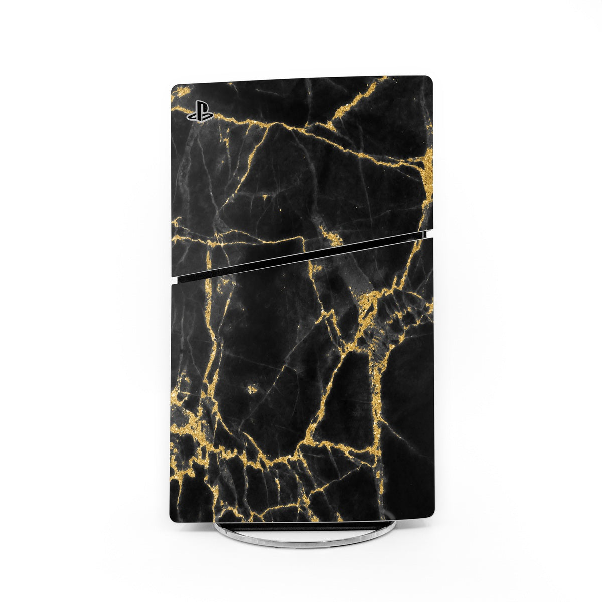 Black Gold Marble - Sony PS5 Slim Skin