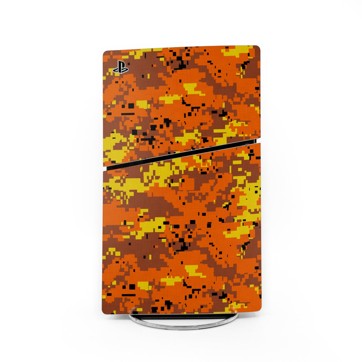 Digital Orange Camo - Sony PS5 Slim Skin