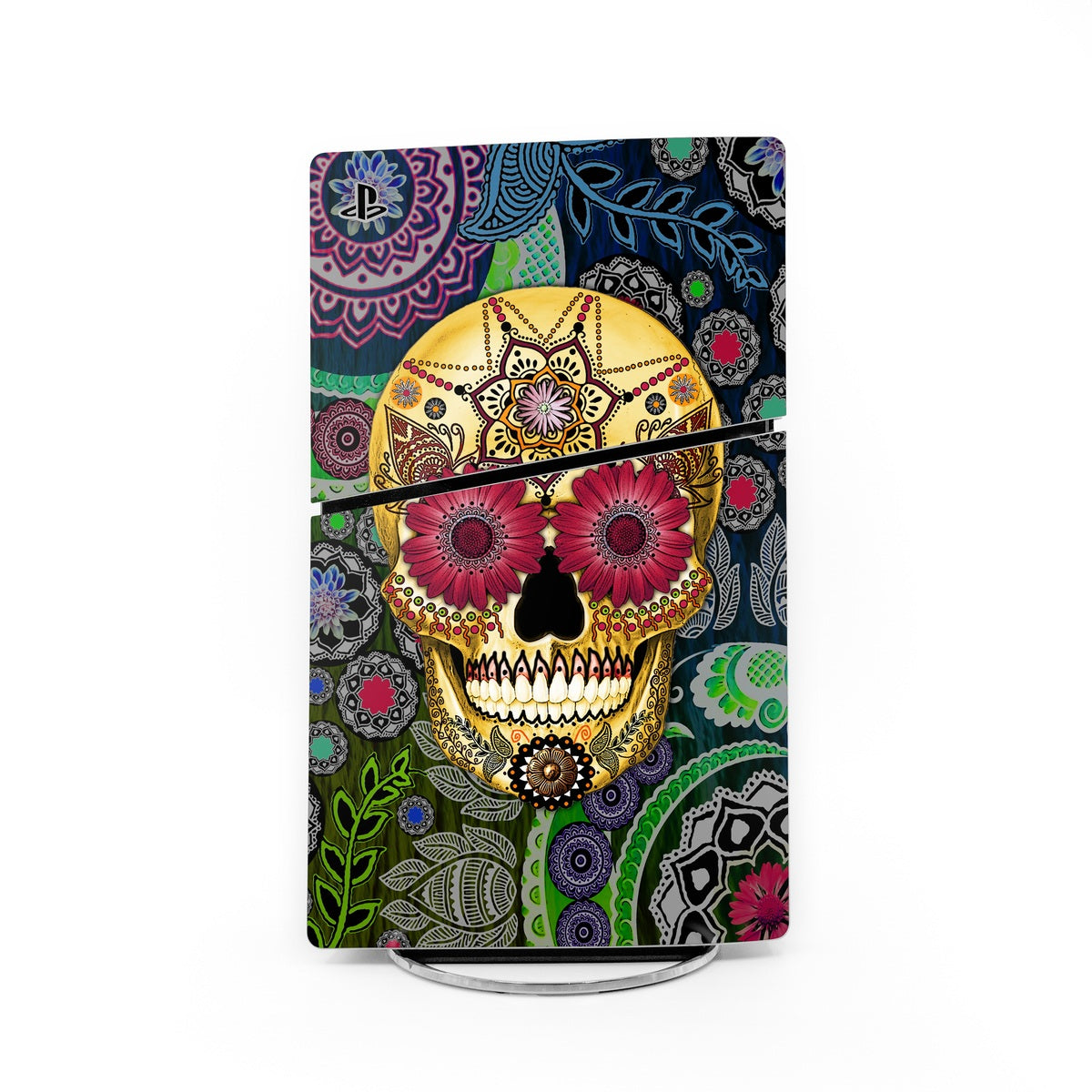 Sugar Skull Paisley - Sony PS5 Slim Skin