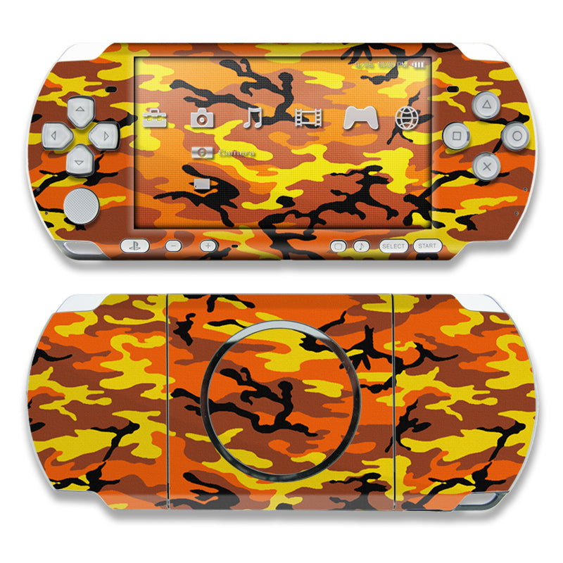 Orange Camo - Sony PSP 3000 Skin