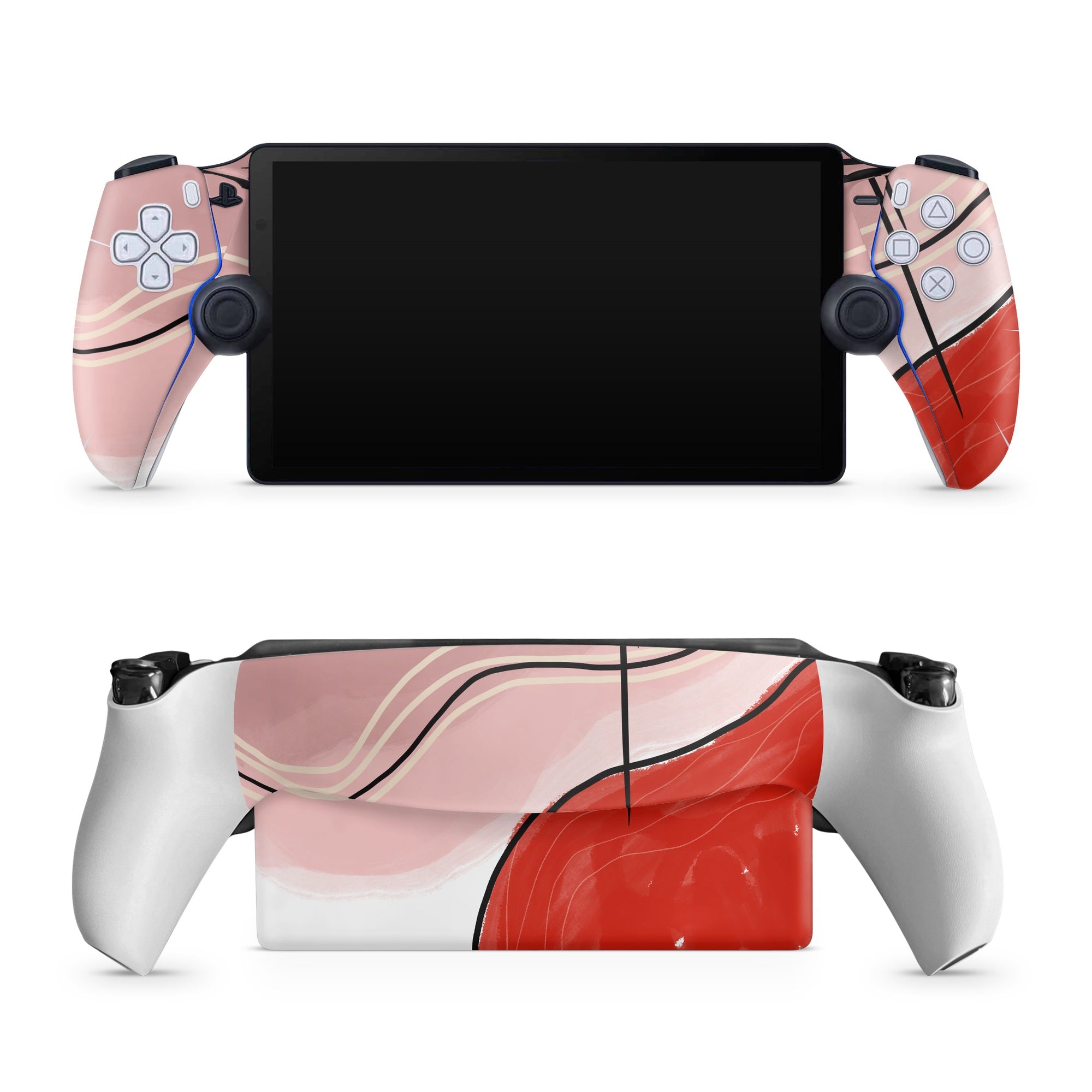 Abstract Red - Sony PlayStation Portal Skin