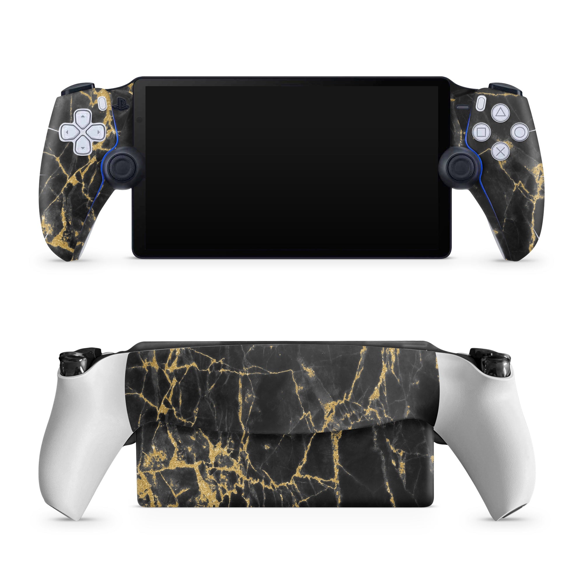 Black Gold Marble - Sony PlayStation Portal Skin