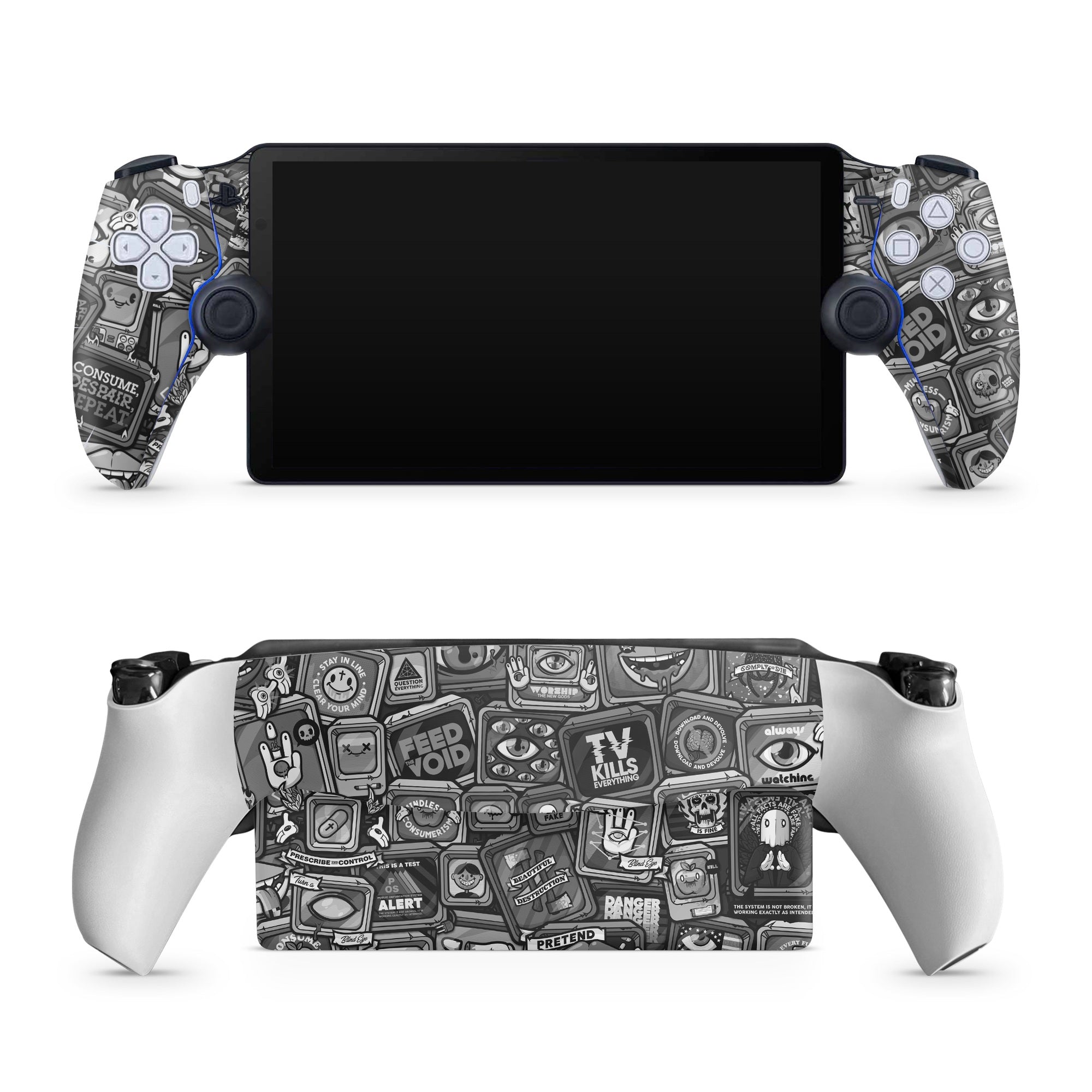 Distraction Tactic B&W - Sony PlayStation Portal Skin