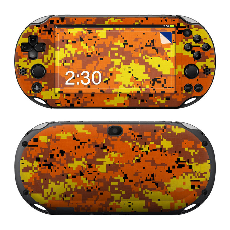 Digital Orange Camo - Sony PS Vita 2000 Skin