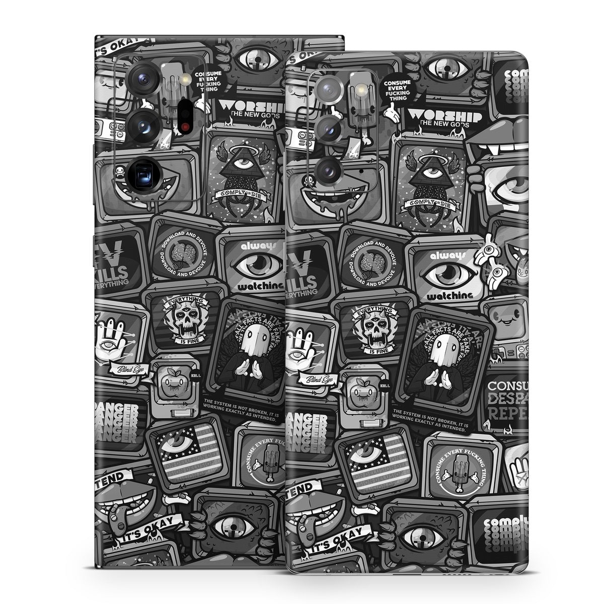 Distraction Tactic B&W - Samsung Galaxy Note 20 Skin