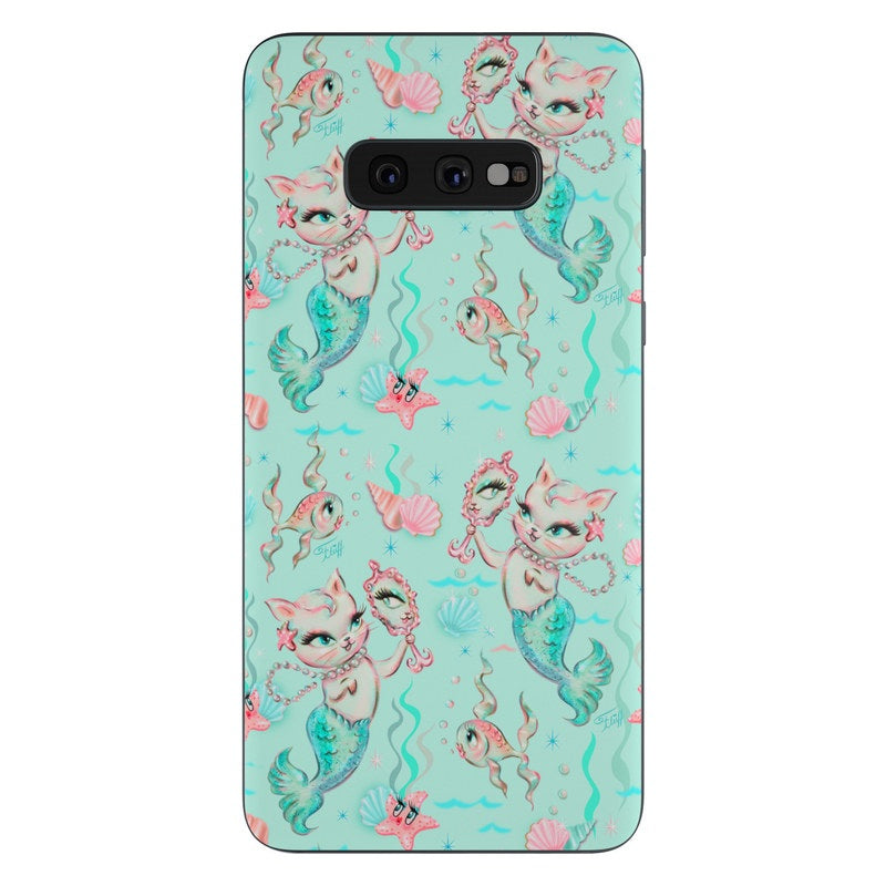 Merkittens with Pearls Aqua - Samsung Galaxy S10e Skin