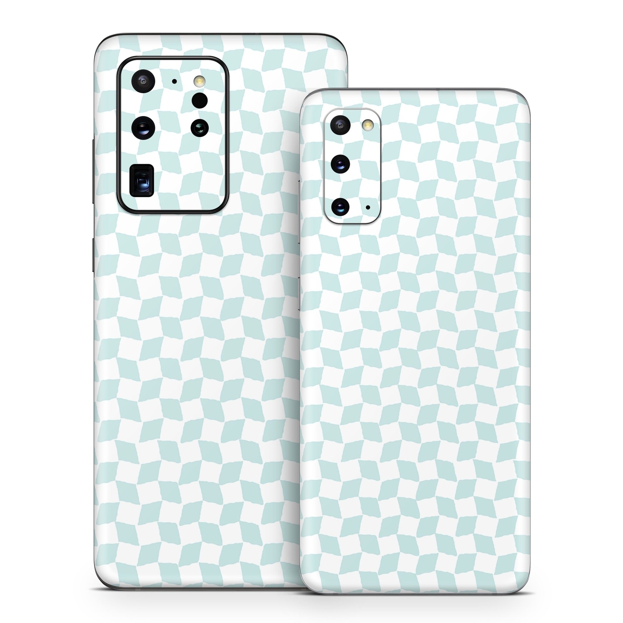 Checker Light Blue - Samsung Galaxy S20 Skin