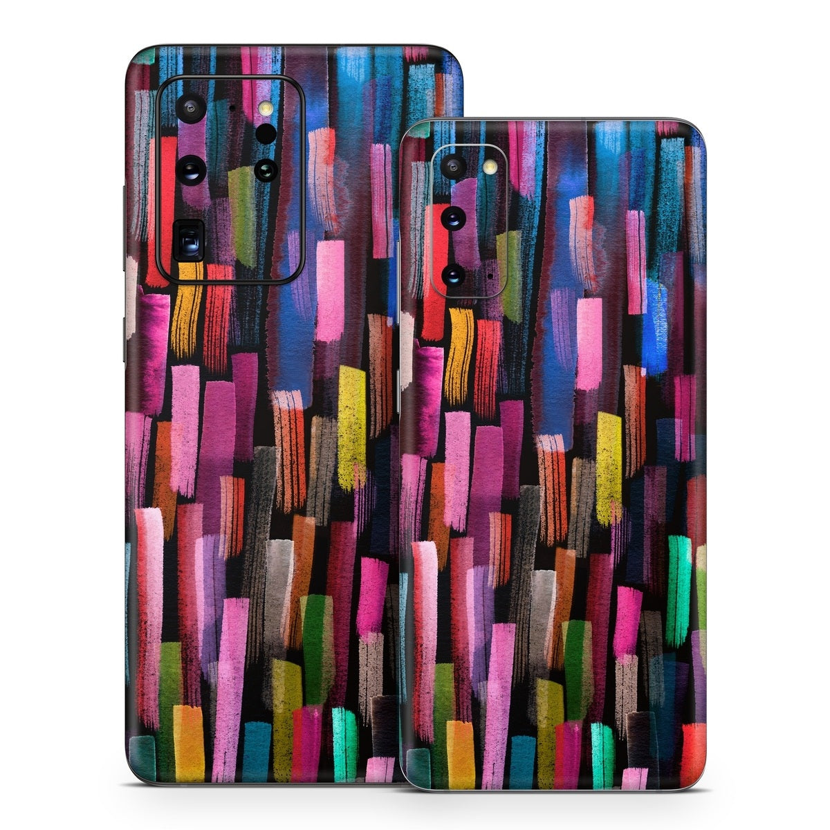 Colorful Brushstrokes Black - Samsung Galaxy S20 Skin