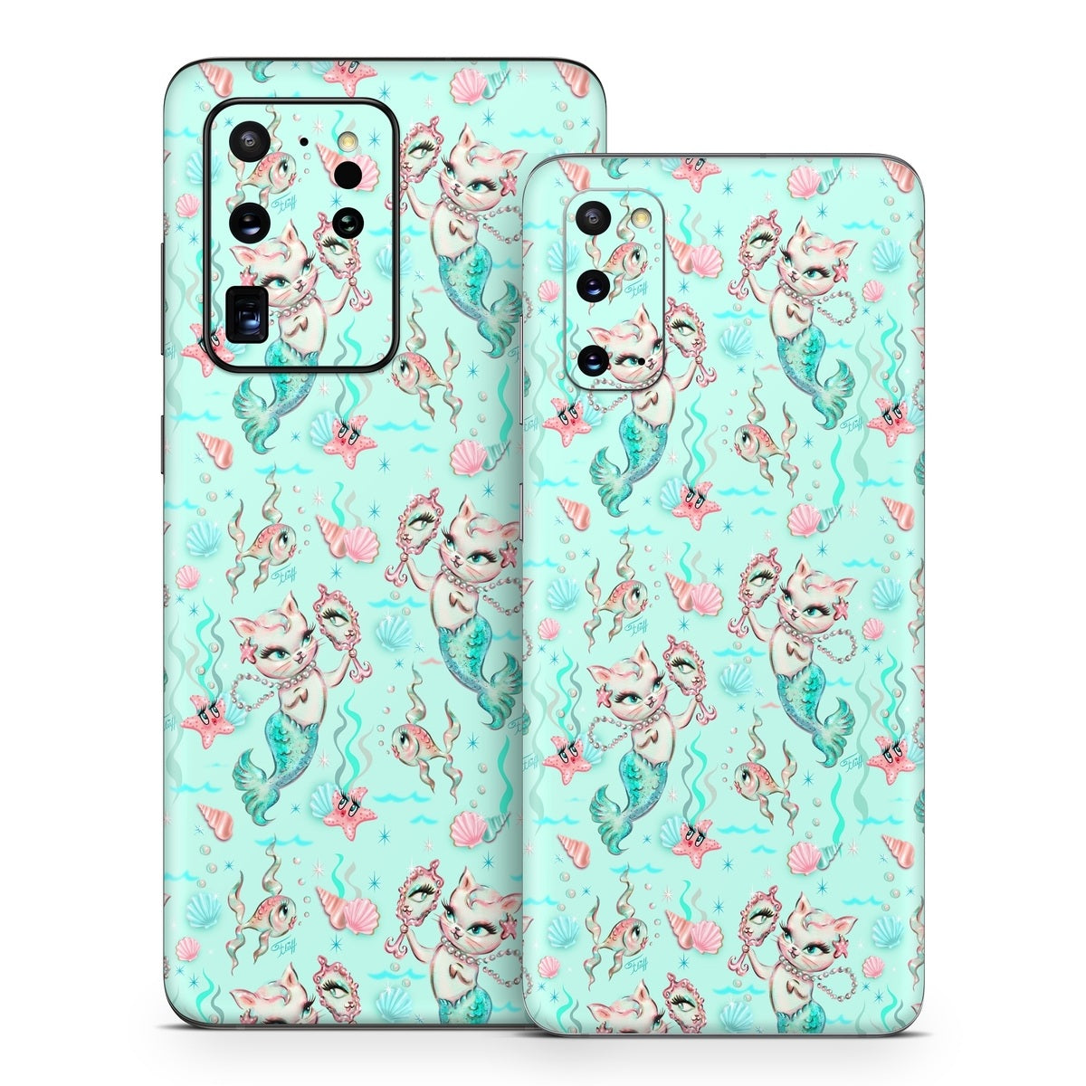 Merkittens with Pearls Aqua - Samsung Galaxy S20 Skin