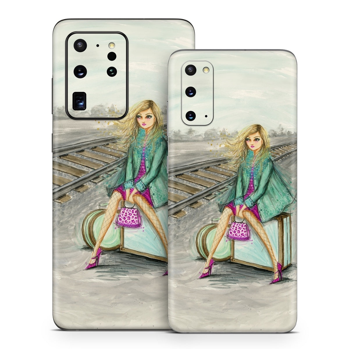 Lulu Waiting by the Train Tracks - Samsung Galaxy S20 Skin