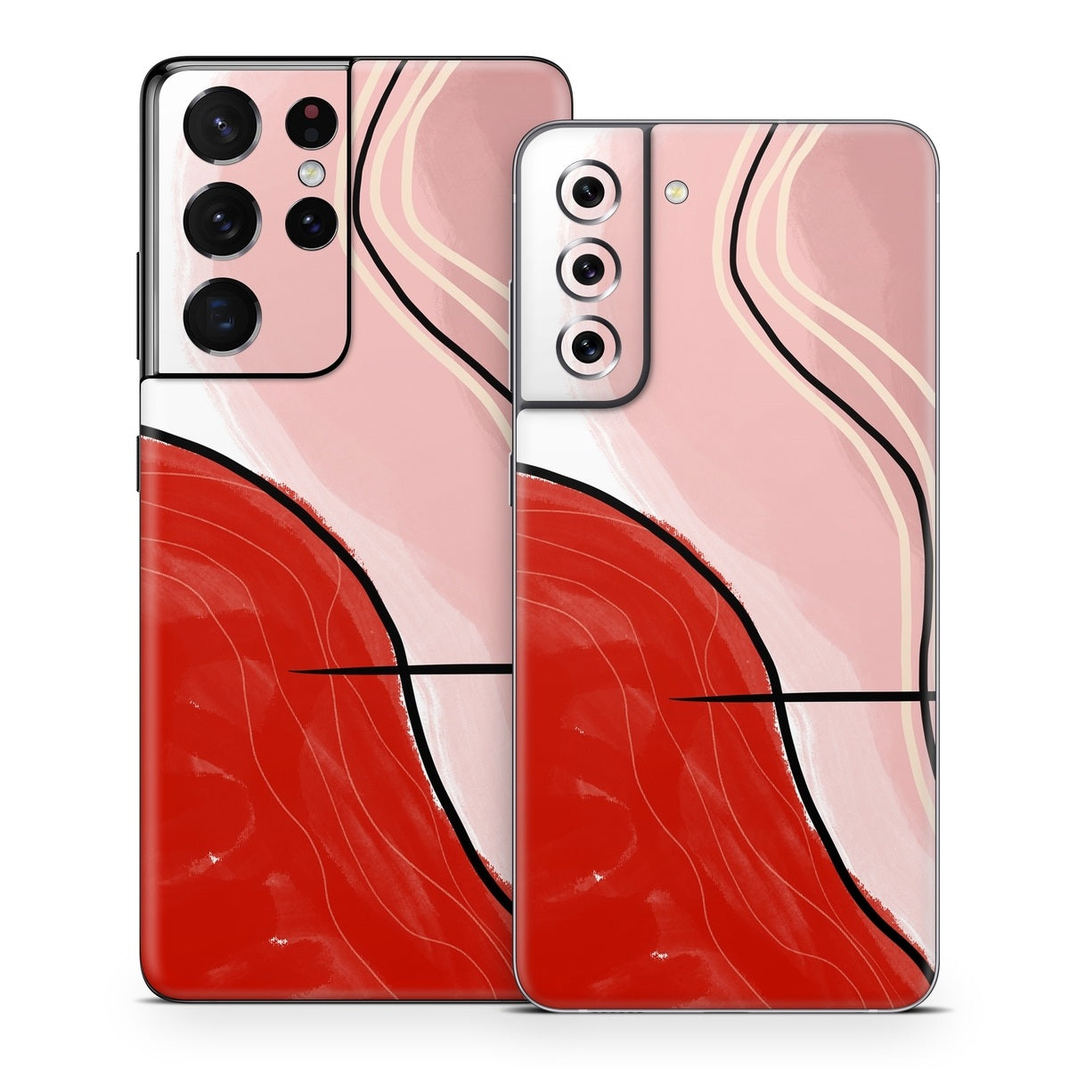 Abstract Red - Samsung Galaxy S21 Skin