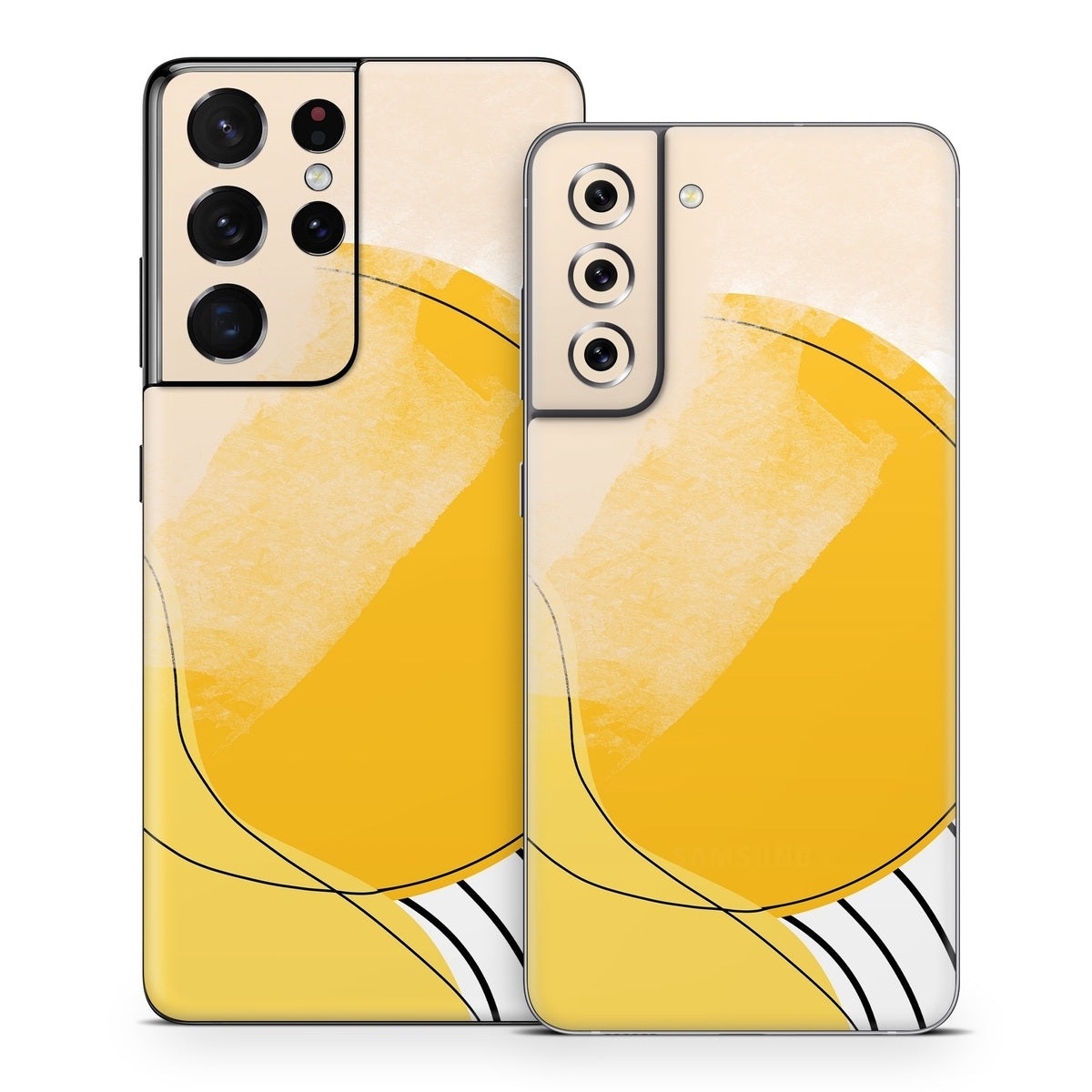 Abstract Yellow - Samsung Galaxy S21 Skin