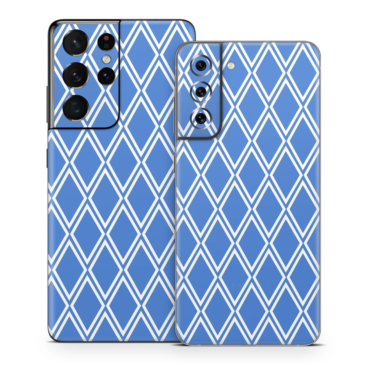 Blue Checks - Samsung Galaxy S21 Skin