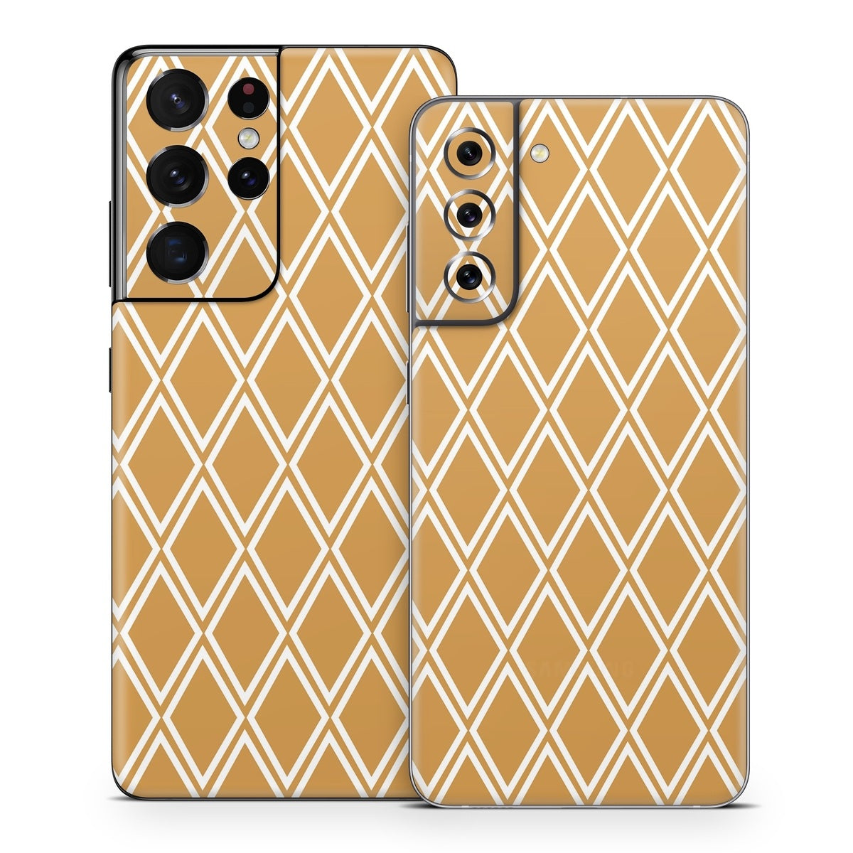 Orange Checks - Samsung Galaxy S21 Skin