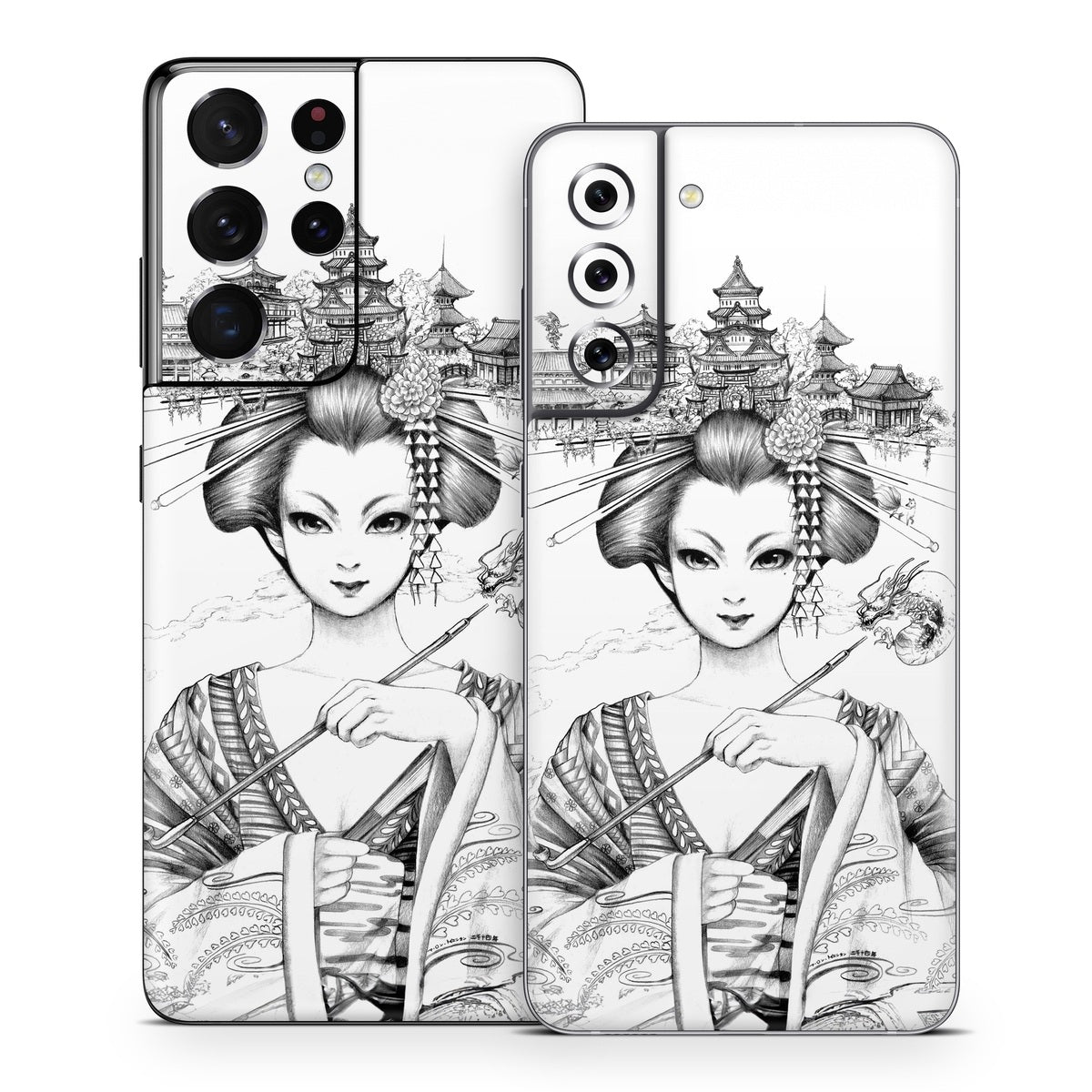 Geisha Sketch - Samsung Galaxy S21 Skin