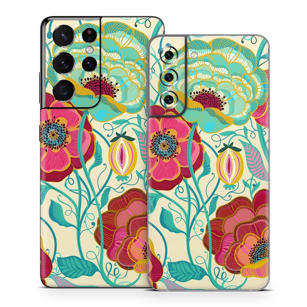 Golden Flowers - Samsung Galaxy S21 Skin