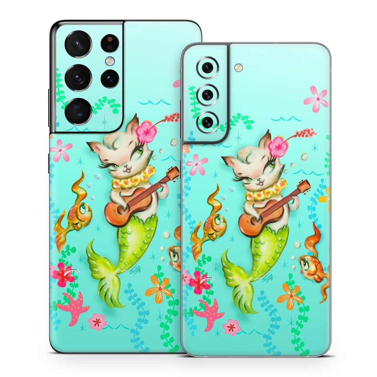 Merkitten with Ukelele - Samsung Galaxy S21 Skin