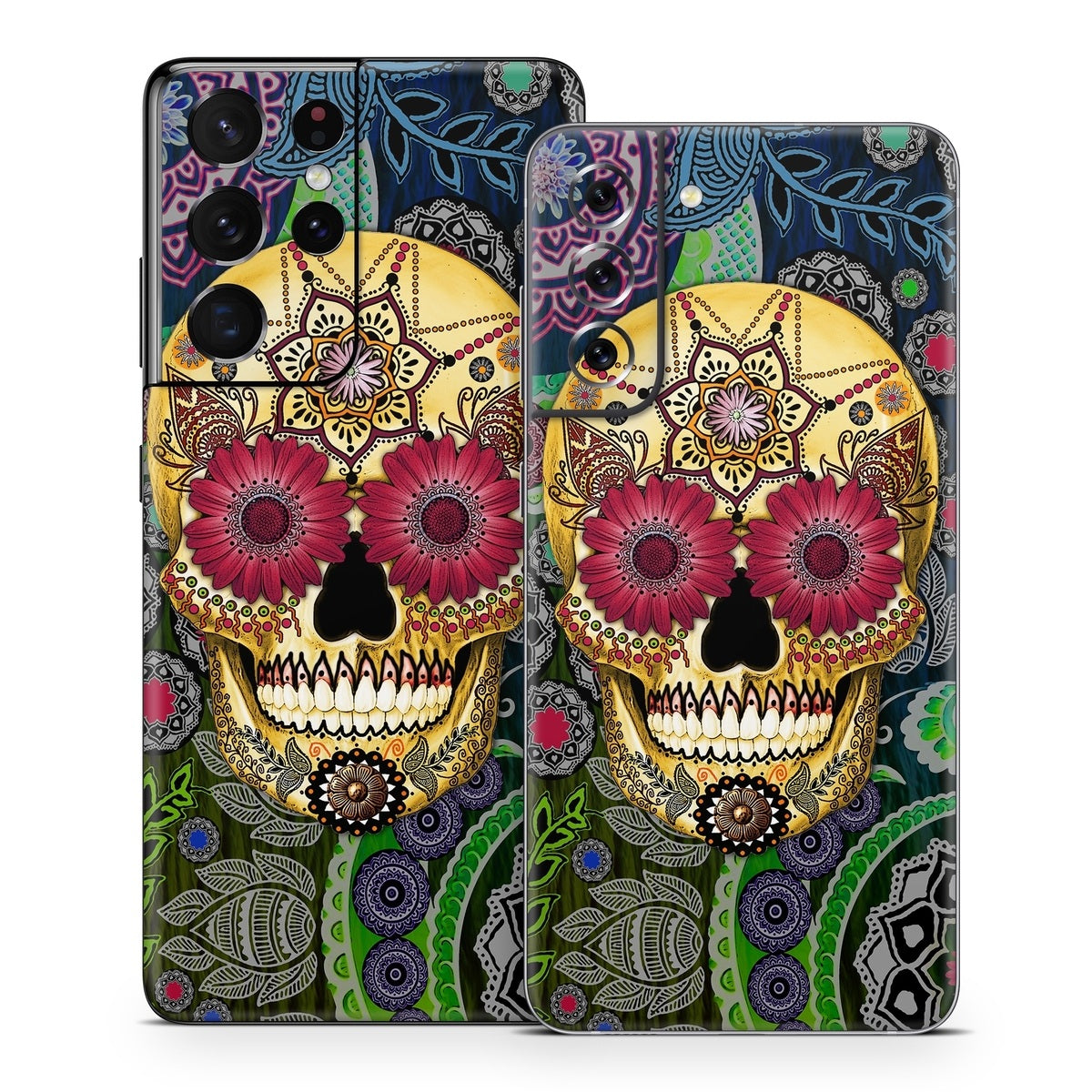 Sugar Skull Paisley - Samsung Galaxy S21 Skin