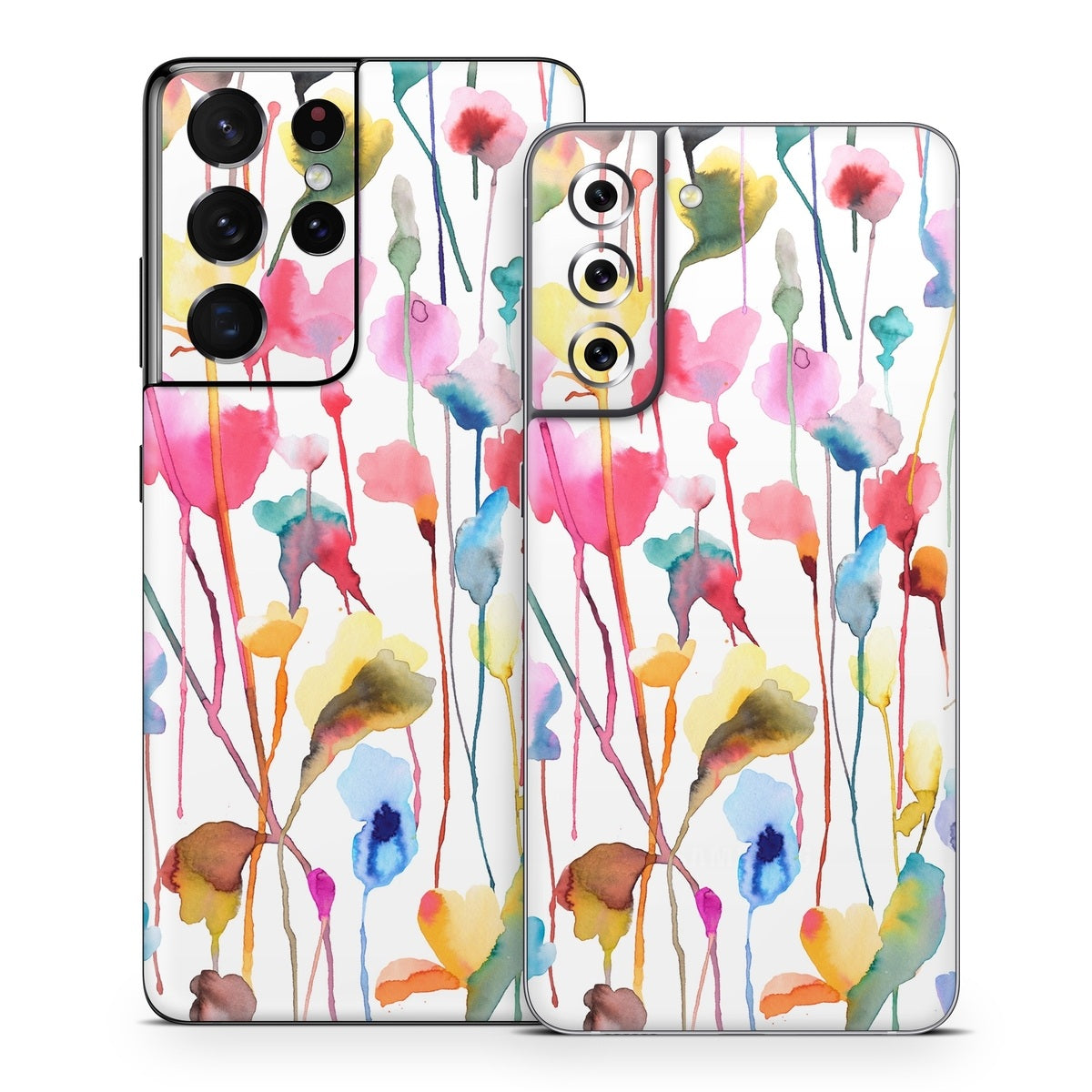 Watercolor Wild Flowers - Samsung Galaxy S21 Skin