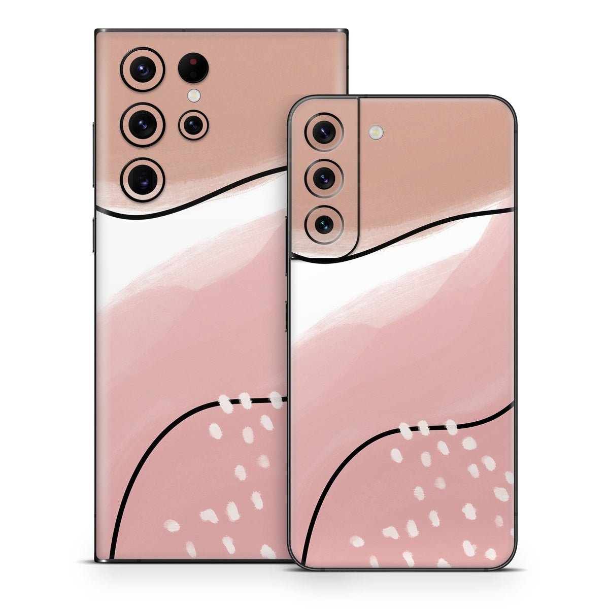 Abstract Pink and Brown - Samsung Galaxy S22 Skin