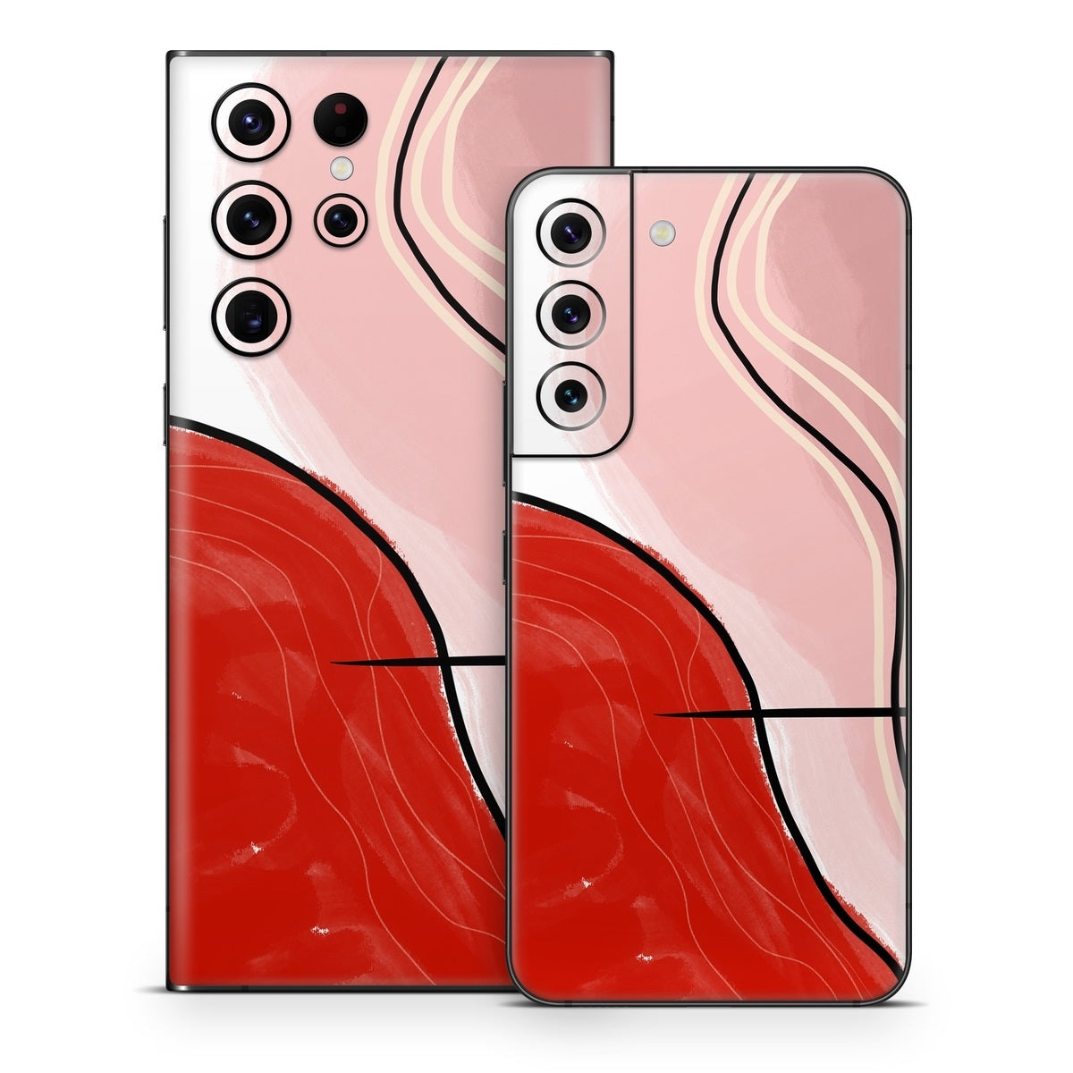 Abstract Red - Samsung Galaxy S22 Skin