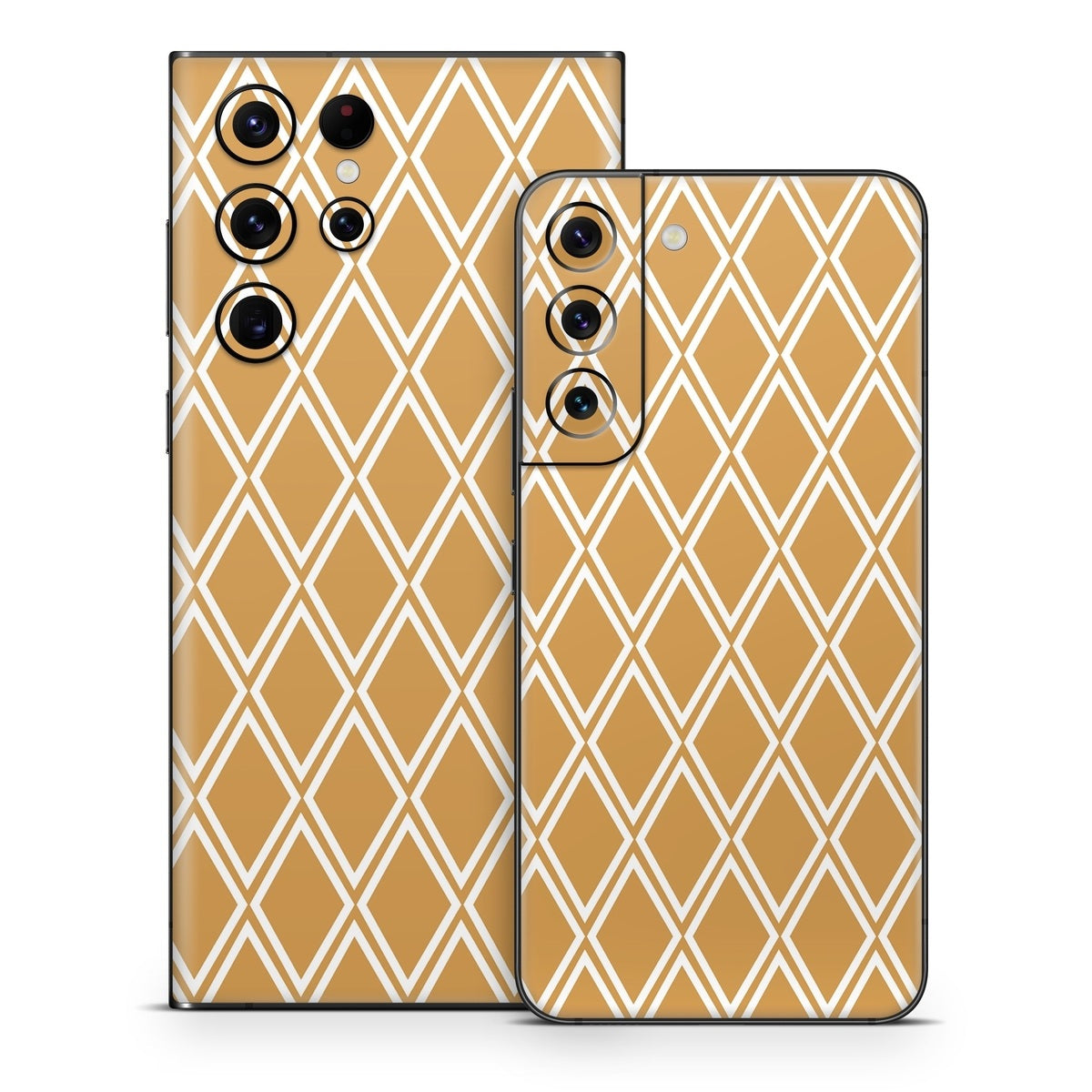 Orange Checks - Samsung Galaxy S22 Skin