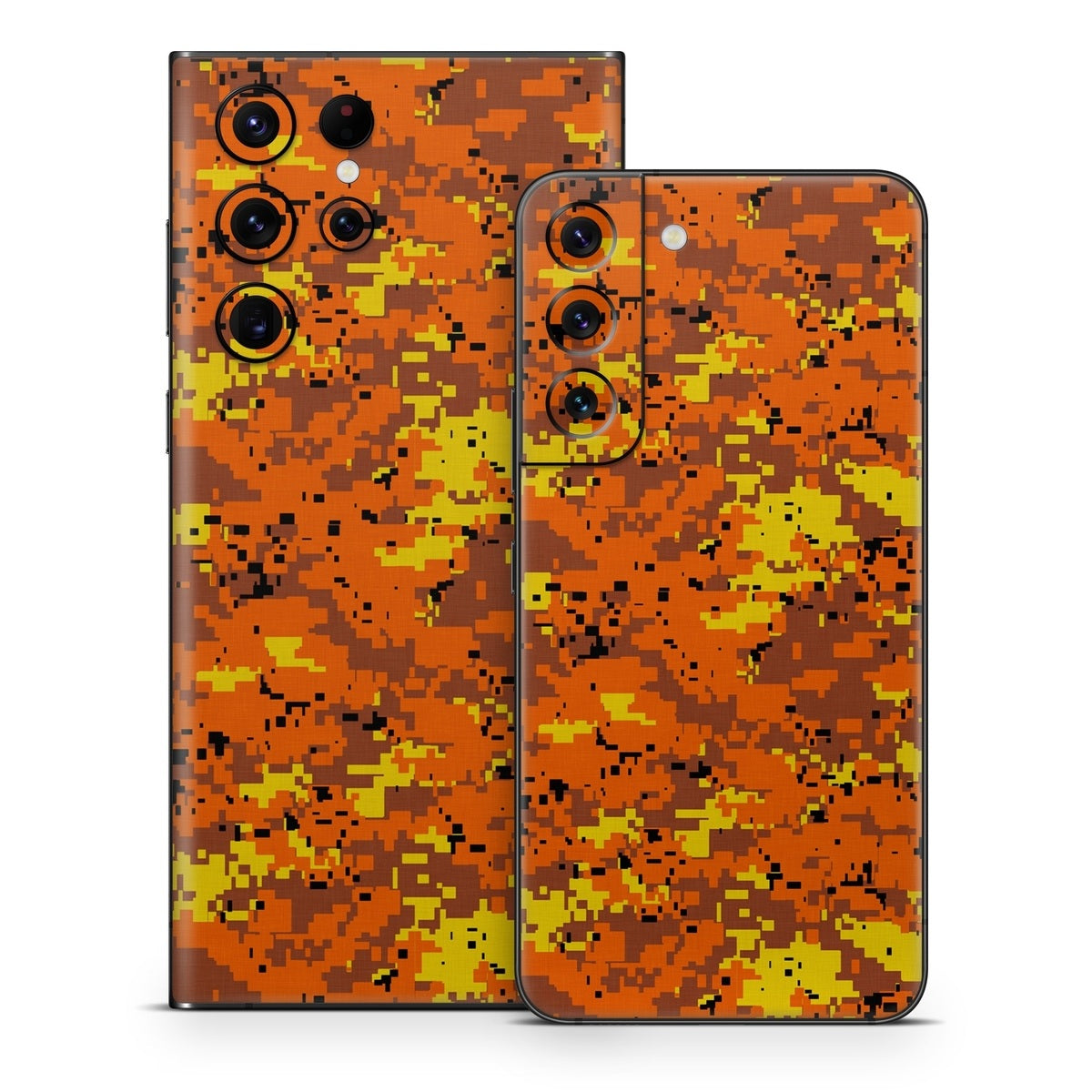 Digital Orange Camo - Samsung Galaxy S22 Skin