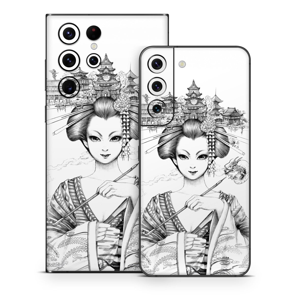 Geisha Sketch - Samsung Galaxy S22 Skin