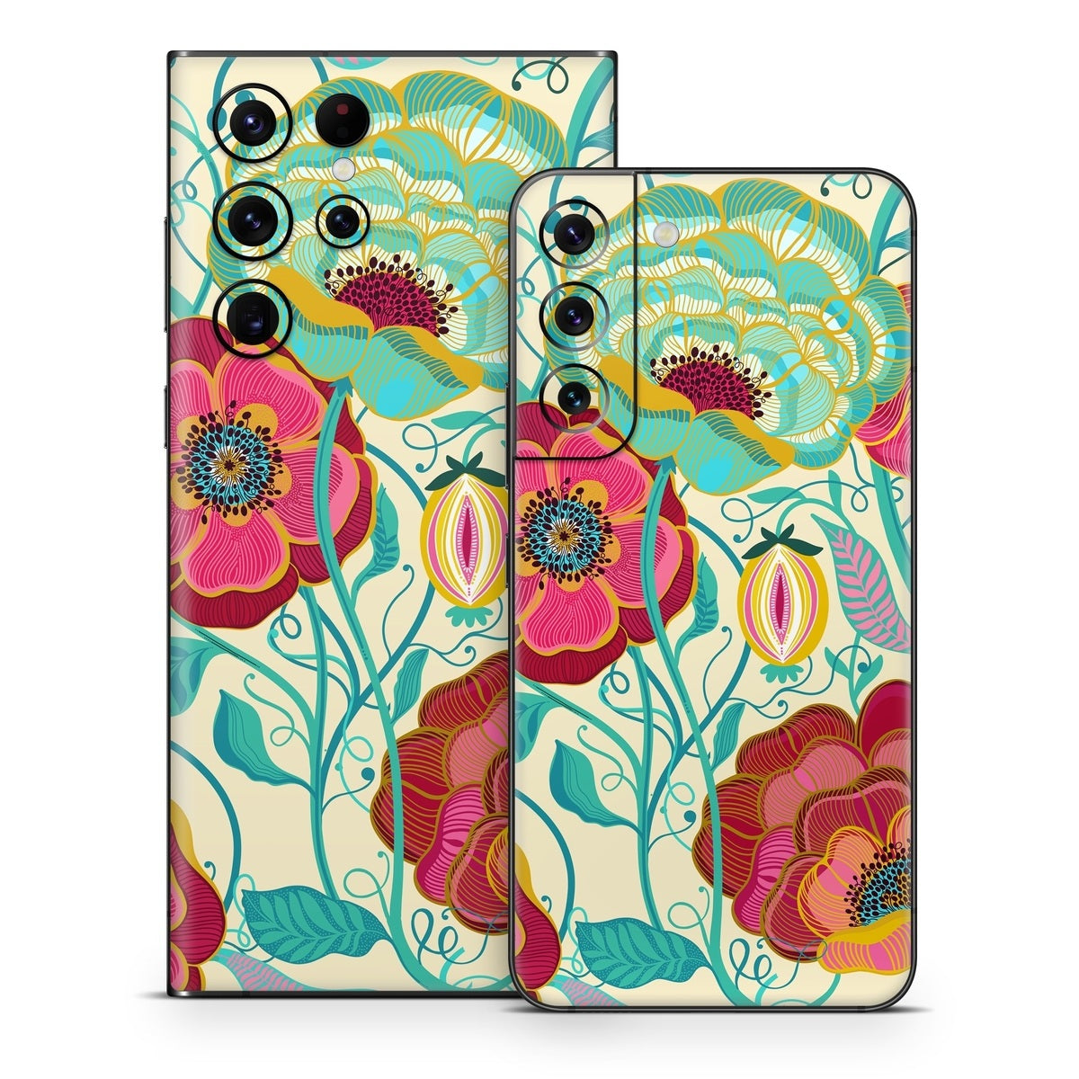 Golden Flowers - Samsung Galaxy S22 Skin