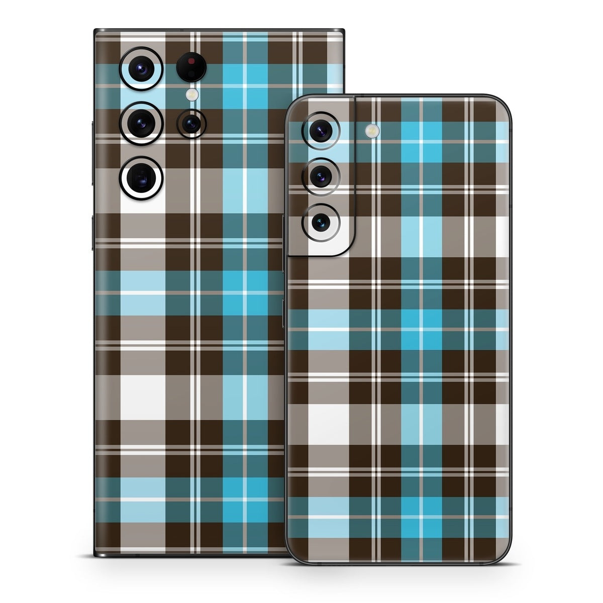 Turquoise Plaid - Samsung Galaxy S22 Skin