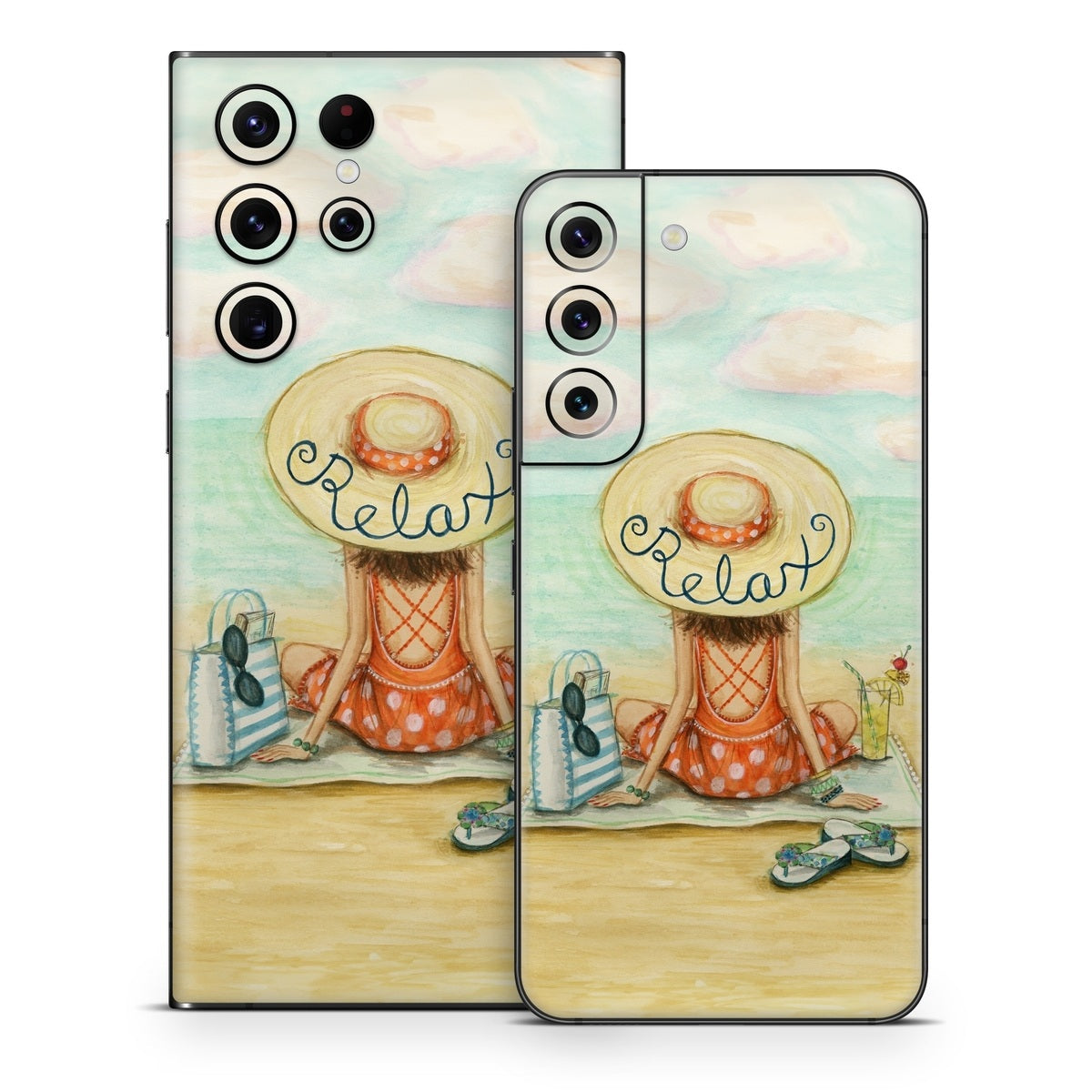 Relaxing on Beach - Samsung Galaxy S22 Skin