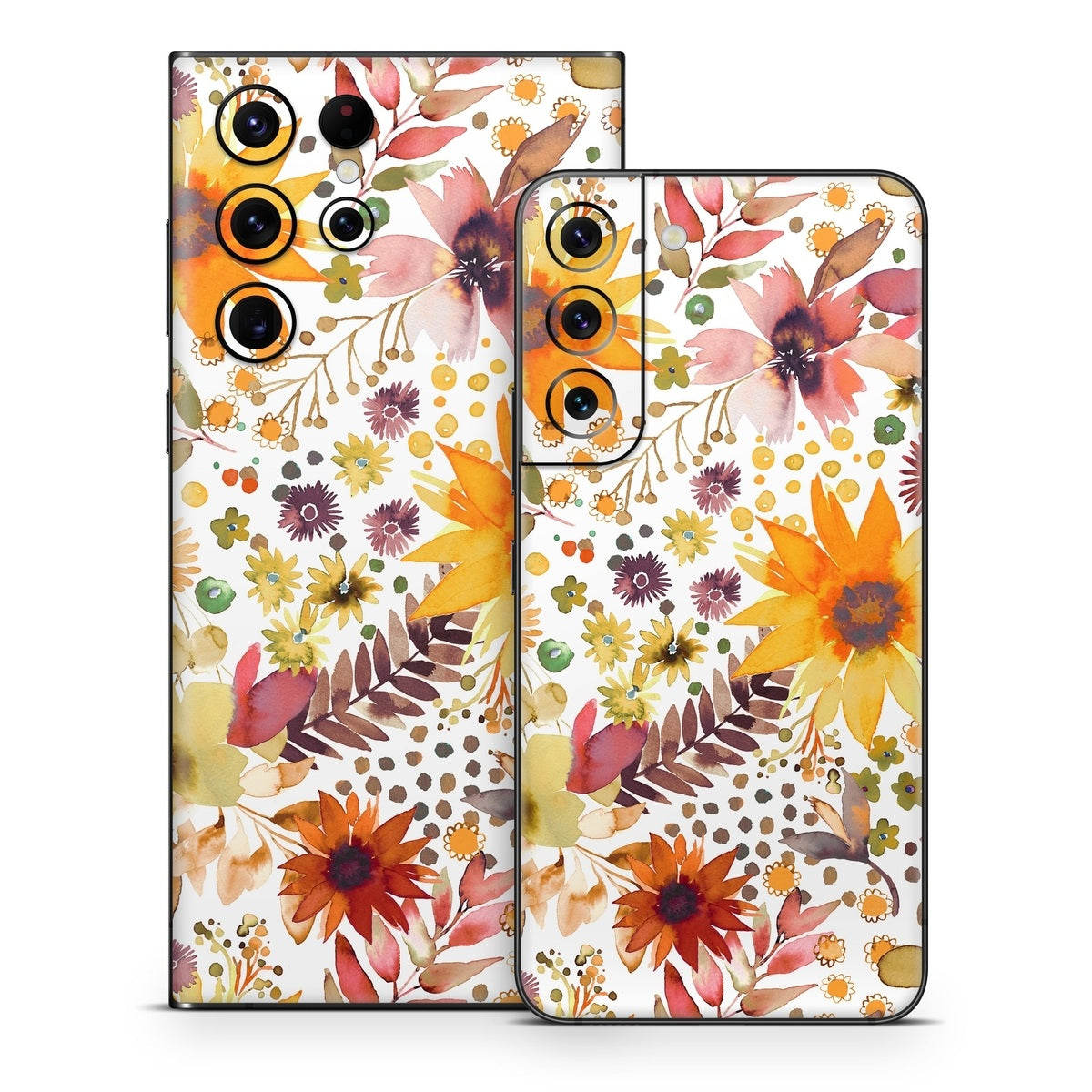 Summer Watercolor Sunflowers - Samsung Galaxy S22 Skin