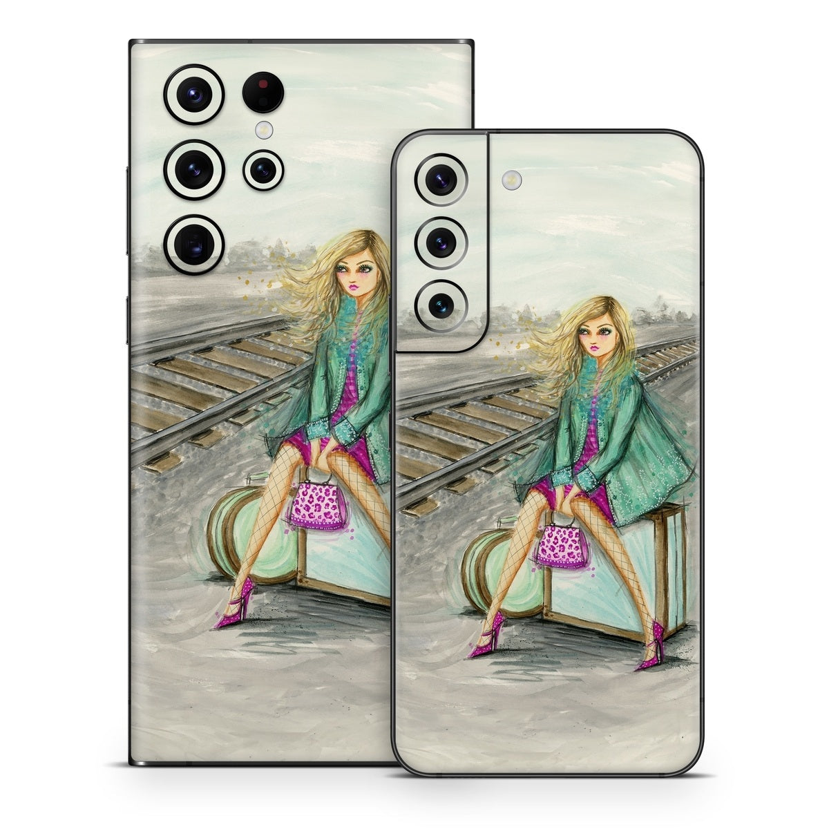 Lulu Waiting by the Train Tracks - Samsung Galaxy S22 Skin