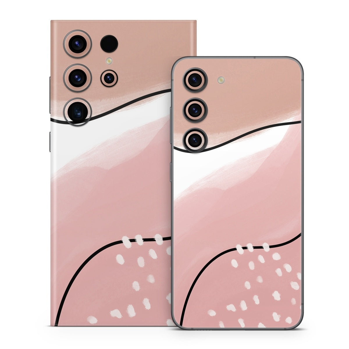 Abstract Pink and Brown - Samsung Galaxy S23 Skin