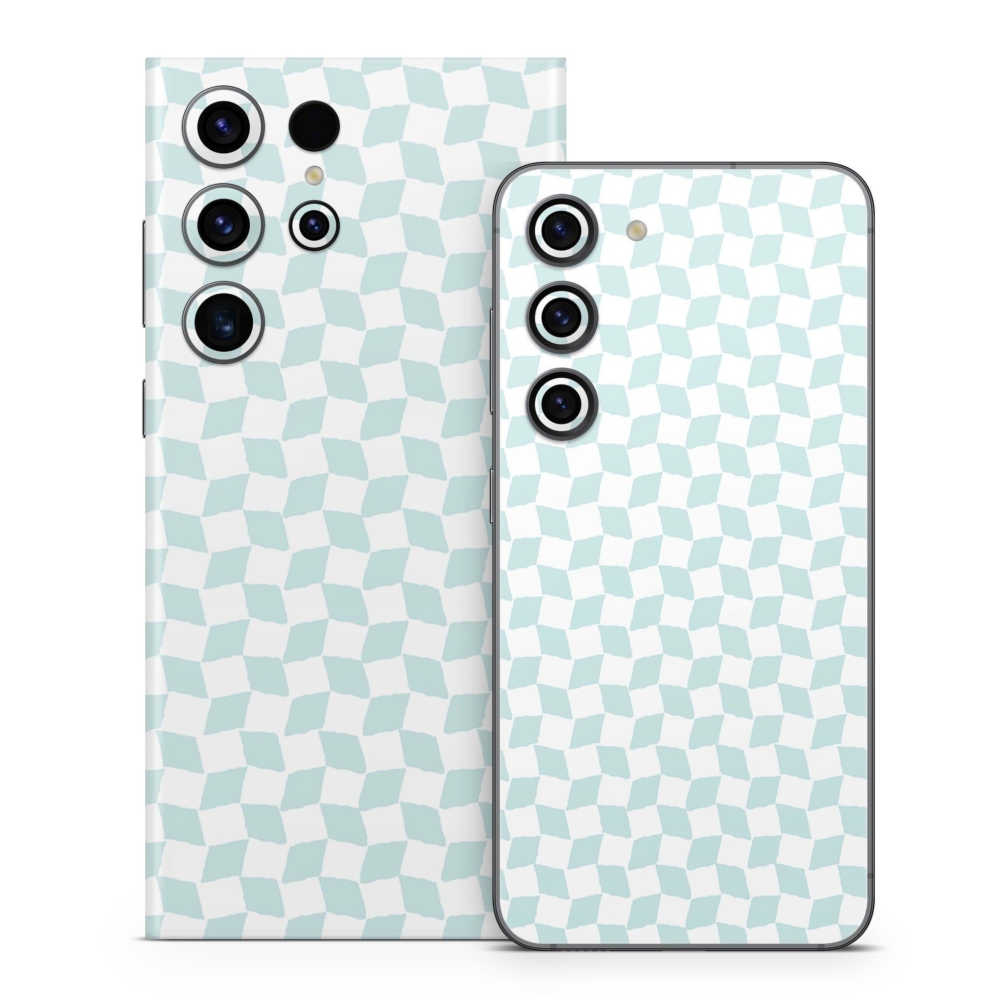 Checker Light Blue - Samsung Galaxy S23 Skin