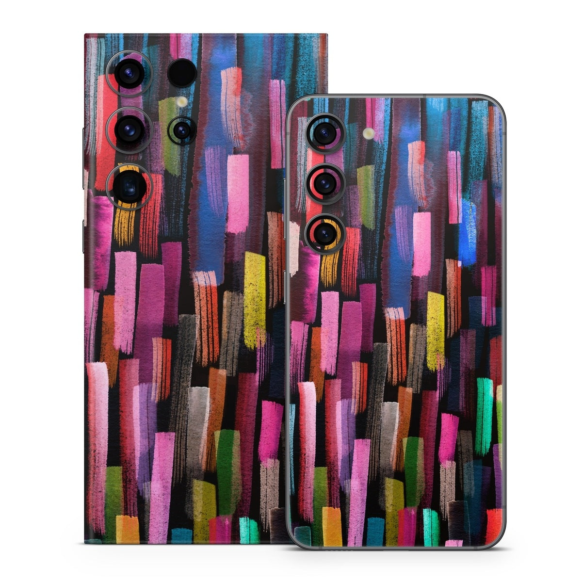 Colorful Brushstrokes Black - Samsung Galaxy S23 Skin