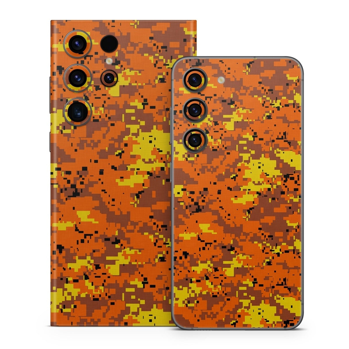 Digital Orange Camo - Samsung Galaxy S23 Skin