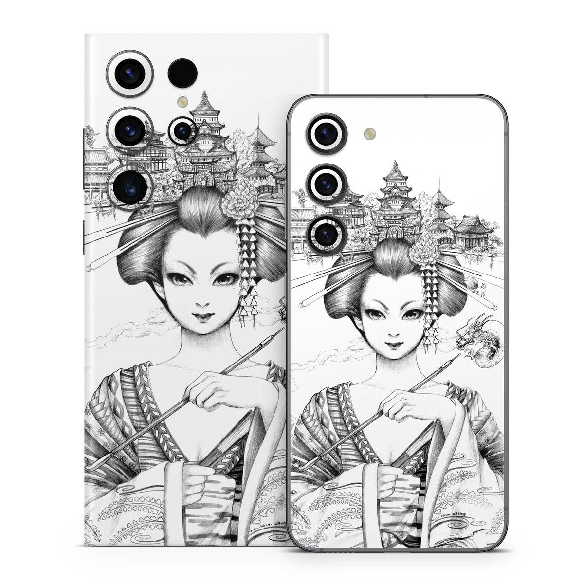 Geisha Sketch - Samsung Galaxy S23 Skin